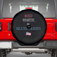 Red White and Blueberries Spare Tire Cover Vintage American Flag Patriotic - Wonder Print Shop
