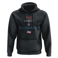 Red White and Blueberries Hoodie Vintage American Flag Patriotic - Wonder Print Shop
