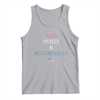 Red White and Blueberries Tank Top Vintage American Flag Patriotic - Wonder Print Shop