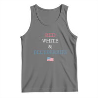 Red White and Blueberries Tank Top Vintage American Flag Patriotic - Wonder Print Shop