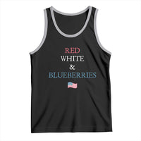 Red White and Blueberries Tank Top Vintage American Flag Patriotic - Wonder Print Shop