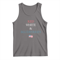 Red White and Blueberries Tank Top Vintage American Flag Patriotic - Wonder Print Shop