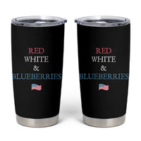 Red White and Blueberries Tumbler Cup Vintage American Flag Patriotic - Wonder Print Shop