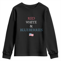 Red White and Blueberries Youth Sweatshirt Vintage American Flag Patriotic - Wonder Print Shop