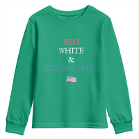 Red White and Blueberries Youth Sweatshirt Vintage American Flag Patriotic - Wonder Print Shop