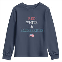 Red White and Blueberries Youth Sweatshirt Vintage American Flag Patriotic - Wonder Print Shop