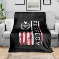 Freedom Charlie Kirk Tribute Throw Blanket Patriotic Legacy Eagle Distressed American Flag - Wonder Print Shop