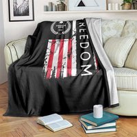Freedom Charlie Kirk Tribute Throw Blanket Patriotic Legacy Eagle Distressed American Flag - Wonder Print Shop