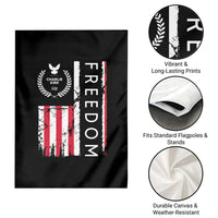 Freedom Charlie Kirk Tribute Garden Flag Patriotic Legacy Eagle Distressed American Flag - Wonder Print Shop