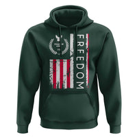Freedom Charlie Kirk Tribute Hoodie Patriotic Legacy Eagle Distressed American Flag - Wonder Print Shop
