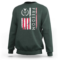 Freedom Charlie Kirk Tribute Sweatshirt Patriotic Legacy Eagle Distressed American Flag - Wonder Print Shop