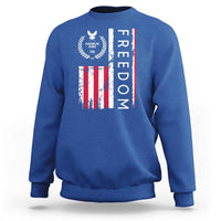 Freedom Charlie Kirk Tribute Sweatshirt Patriotic Legacy Eagle Distressed American Flag - Wonder Print Shop