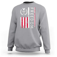 Freedom Charlie Kirk Tribute Sweatshirt Patriotic Legacy Eagle Distressed American Flag - Wonder Print Shop