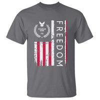 Freedom Charlie Kirk Tribute T Shirt Patriotic Legacy Eagle Distressed American Flag - Wonder Print Shop