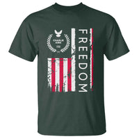 Freedom Charlie Kirk Tribute T Shirt Patriotic Legacy Eagle Distressed American Flag - Wonder Print Shop