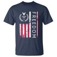 Freedom Charlie Kirk Tribute T Shirt Patriotic Legacy Eagle Distressed American Flag - Wonder Print Shop