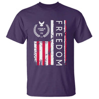Freedom Charlie Kirk Tribute T Shirt Patriotic Legacy Eagle Distressed American Flag - Wonder Print Shop