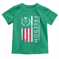 Freedom Charlie Kirk Tribute Toddler T Shirt Patriotic Legacy Eagle Distressed American Flag - Wonder Print Shop