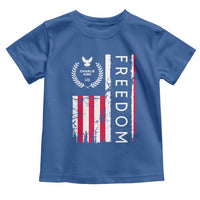 Freedom Charlie Kirk Tribute Toddler T Shirt Patriotic Legacy Eagle Distressed American Flag - Wonder Print Shop