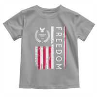 Freedom Charlie Kirk Tribute Toddler T Shirt Patriotic Legacy Eagle Distressed American Flag - Wonder Print Shop