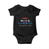 Red White and Blueberries Baby Onesie Charlie Kirk 1993 2025 Patriotic Memorial - Wonder Print Shop