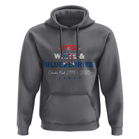 Red White and Blueberries Hoodie Charlie Kirk 1993 2025 Patriotic Memorial - Wonder Print Shop
