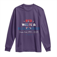 Red White and Blueberries Long Sleeve Shirt Charlie Kirk 1993 2025 Patriotic Memorial - Wonder Print Shop