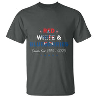 Red White and Blueberries T Shirt Charlie Kirk 1993 2025 Patriotic Memorial - Wonder Print Shop