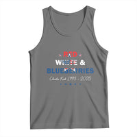 Red White and Blueberries Tank Top Charlie Kirk 1993 2025 Patriotic Memorial - Wonder Print Shop