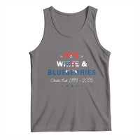 Red White and Blueberries Tank Top Charlie Kirk 1993 2025 Patriotic Memorial - Wonder Print Shop