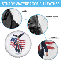 Charlie Kirk Tribute Spare Tire Cover A True Patriot American Flag Patriotic Eagle - Wonder Print Shop