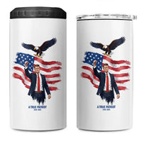 Charlie Kirk Tribute 4 in 1 Can Cooler Tumbler A True Patriot American Flag Patriotic Eagle - Wonder Print Shop