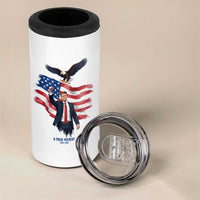 Charlie Kirk Tribute 4 in 1 Can Cooler Tumbler A True Patriot American Flag Patriotic Eagle - Wonder Print Shop