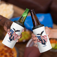 Charlie Kirk Tribute 4 in 1 Can Cooler Tumbler A True Patriot American Flag Patriotic Eagle - Wonder Print Shop