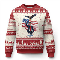 Charlie Kirk Tribute Ugly Christmas Sweater A True Patriot American Flag Patriotic Eagle - Wonder Print Shop