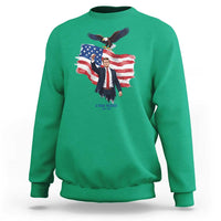 Charlie Kirk Tribute Sweatshirt A True Patriot American Flag Patriotic Eagle - Wonder Print Shop