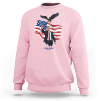 Charlie Kirk Tribute Sweatshirt A True Patriot American Flag Patriotic Eagle - Wonder Print Shop
