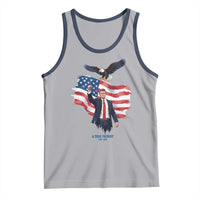 Charlie Kirk Tribute Tank Top A True Patriot American Flag Patriotic Eagle - Wonder Print Shop