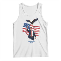 Charlie Kirk Tribute Tank Top A True Patriot American Flag Patriotic Eagle - Wonder Print Shop