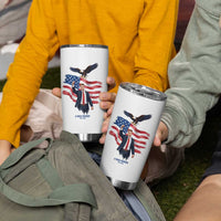 Charlie Kirk Tribute Tumbler Cup A True Patriot American Flag Patriotic Eagle - Wonder Print Shop