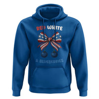 Red White and Blueberries Hoodie Retro Coquette Bow Vintage American Flag - Wonder Print Shop