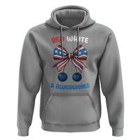 Red White and Blueberries Hoodie Retro Coquette Bow Vintage American Flag - Wonder Print Shop
