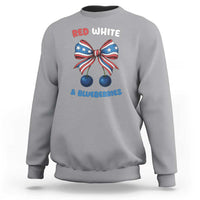 Red White and Blueberries Sweatshirt Retro Coquette Bow Vintage American Flag - Wonder Print Shop