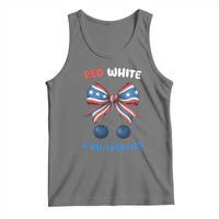 Red White and Blueberries Tank Top Retro Coquette Bow Vintage American Flag - Wonder Print Shop