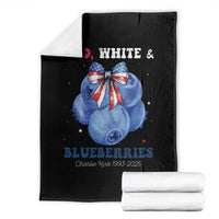 Red White and Blueberries Throw Blanket Charlie Kirk Tribute 1993 2025 Memorial - Wonder Print Shop