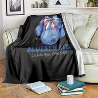 Red White and Blueberries Throw Blanket Charlie Kirk Tribute 1993 2025 Memorial - Wonder Print Shop
