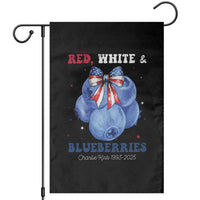 Red White and Blueberries Garden Flag Charlie Kirk Tribute 1993 2025 Memorial - Wonder Print Shop