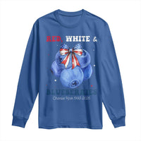 Red White and Blueberries Long Sleeve Shirt Charlie Kirk Tribute 1993 2025 Memorial - Wonder Print Shop
