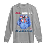 Red White and Blueberries Long Sleeve Shirt Charlie Kirk Tribute 1993 2025 Memorial - Wonder Print Shop