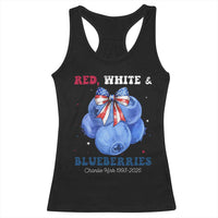 Red White and Blueberries Racerback Tank Top Charlie Kirk Tribute 1993 2025 Memorial - Wonder Print Shop